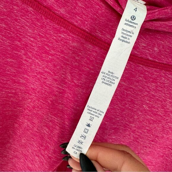 Lululemon Wunder Under Pant Heathered Jewelled Magenta Size 4 - Picture 5 of 10